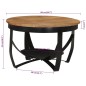 vidaXL Couchtisch Ø 68 x 43 cm Massivholz Akazie und Eisen vidaXL Couchtisch Ø 68 x 43 cm Massivholz Akazie und Eisen