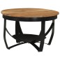 vidaXL Couchtisch Ø 68 x 43 cm Massivholz Akazie und Eisen vidaXL Couchtisch Ø 68 x 43 cm Massivholz Akazie und Eisen