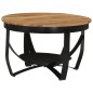 vidaXL Couchtisch Ø 68 x 43 cm Massivholz Akazie und Eisen vidaXL Couchtisch Ø 68 x 43 cm Massivholz Akazie und Eisen