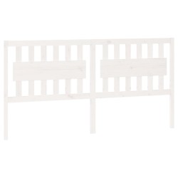 vidaXL Bett-Kopfteil Weiß 185,5x4x100 cm Massivholz Kiefer