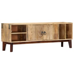 vidaXL TV-Schrank 130 x 30 x 46 cm Massivholz Mango