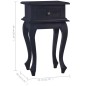 vidaXL Nachttisch Hellschwarzer Kaffee 35x30x60cm Massivholz Mahagoni vidaXL Nachttisch Hellschwarzer Kaffee 35x30x60cm Massivholz Mahagoni