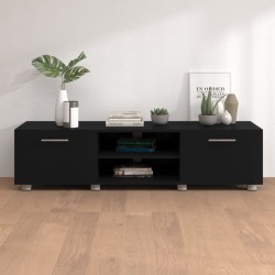 vidaXL TV-Schrank Schwarz 140x40x35 cm Holzwerkstoff