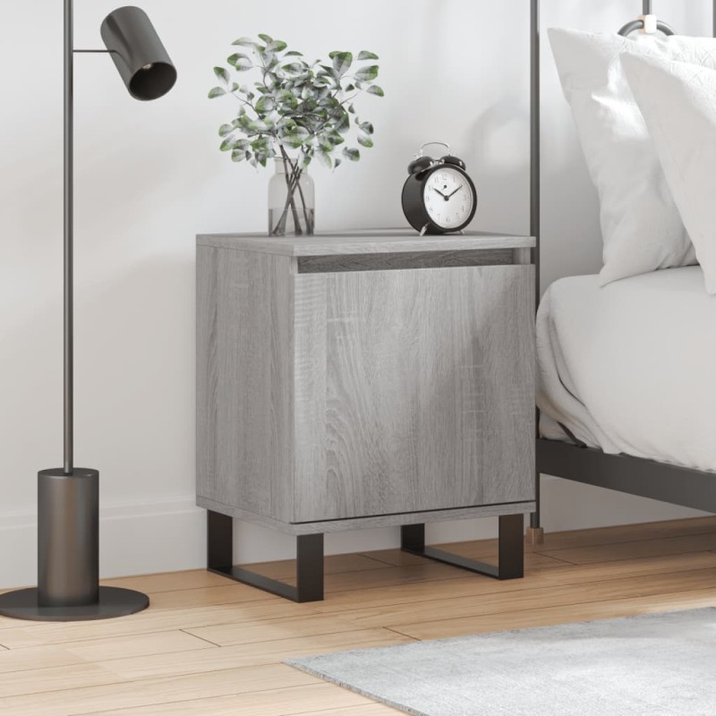 vidaXL Nachttisch Grau Sonoma 40x30x50 cm Holzwerkstoff vidaXL Nachttisch Grau Sonoma 40x30x50 cm Holzwerkstoff