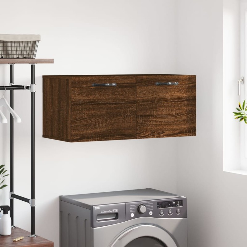 vidaXL Wandschrank Braun Eichen-Optik 80x36,5x35 cm Holzwerkstoff vidaXL Wandschrank Braun Eichen-Optik 80x36,5x35 cm Holzwerkstoff