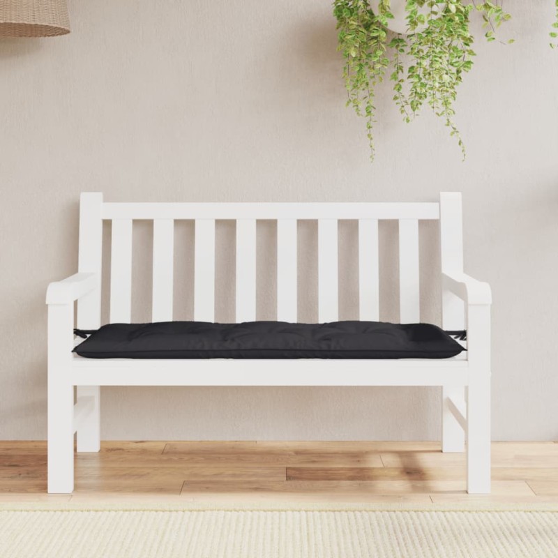 Gartenbank-Auflage Schwarz 120x50x7 cm Oxford-Gewebe Gartenbank-Auflage Schwarz 120x50x7 cm Oxford-Gewebe