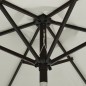 vidaXL Sonnenschirm mit LED-Leuchten Sandfarben 200x211cm Aluminium vidaXL Sonnenschirm mit LED-Leuchten Sandfarben 200x211cm Aluminium