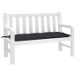 Gartenbank-Auflage Schwarz 120x50x7 cm Oxford-Gewebe Gartenbank-Auflage Schwarz 120x50x7 cm Oxford-Gewebe