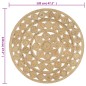 vidaXL Teppich Handgefertigt Jute Geflochten 120 cm vidaXL Teppich Handgefertigt Jute Geflochten 120 cm