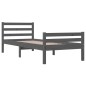 vidaXL Massivholzbett Grau 90x200 cm vidaXL Massivholzbett Grau 90x200 cm
