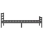 vidaXL Massivholzbett Grau 90x200 cm vidaXL Massivholzbett Grau 90x200 cm