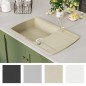 vidaXL Granitspüle Einzelbecken Beige vidaXL Granitspüle Einzelbecken Beige