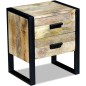 vidaXL Beistelltisch mit 2 Schubladen Mango Holz 43x33x51 cm vidaXL Beistelltisch mit 2 Schubladen Mango Holz 43x33x51 cm