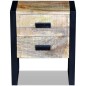 vidaXL Beistelltisch mit 2 Schubladen Mango Holz 43x33x51 cm vidaXL Beistelltisch mit 2 Schubladen Mango Holz 43x33x51 cm