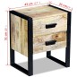 vidaXL Beistelltisch mit 2 Schubladen Mango Holz 43x33x51 cm vidaXL Beistelltisch mit 2 Schubladen Mango Holz 43x33x51 cm