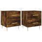 vidaXL Nachttische 2 Stk. Räuchereiche 40x35x47,5 cm Holzwerkstoff vidaXL Nachttische 2 Stk. Räuchereiche 40x35x47,5 cm Holzwerkstoff
