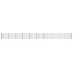 vidaXL Maschendrahtzaun mit Bodenhülsen Grün 1,4x25 m
