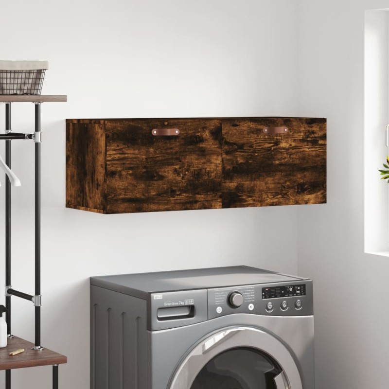 vidaXL Wandschrank Räuchereiche 100x36,5x35 cm Holzwerkstoff vidaXL Wandschrank Räuchereiche 100x36,5x35 cm Holzwerkstoff