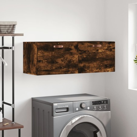 vidaXL Wandschrank Räuchereiche 100x36,5x35 cm Holzwerkstoff
