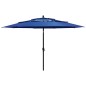 vidaXL Sonnenschirm mit Aluminium-Mast 3-lagig Azurblau 3,5 m vidaXL Sonnenschirm mit Aluminium-Mast 3-lagig Azurblau 3,5 m