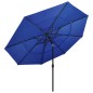 vidaXL Sonnenschirm mit Aluminium-Mast 3-lagig Azurblau 3,5 m vidaXL Sonnenschirm mit Aluminium-Mast 3-lagig Azurblau 3,5 m