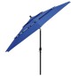 vidaXL Sonnenschirm mit Aluminium-Mast 3-lagig Azurblau 3,5 m vidaXL Sonnenschirm mit Aluminium-Mast 3-lagig Azurblau 3,5 m