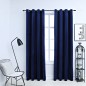 vidaXL Verdunkelungsvorhänge mit Ösen 2 Stk. Samt Dunkelblau 140x175cm vidaXL Verdunkelungsvorhänge mit Ösen 2 Stk. Samt Dunkelblau 140x175cm