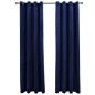 vidaXL Verdunkelungsvorhänge mit Ösen 2 Stk. Samt Dunkelblau 140x175cm vidaXL Verdunkelungsvorhänge mit Ösen 2 Stk. Samt Dunkelblau 140x175cm