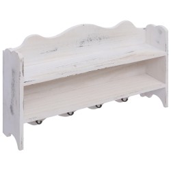 vidaXL Wandgarderobe Weiß 50 x 10 x 30 cm Holz