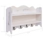 vidaXL Wandgarderobe Weiß 50 x 10 x 30 cm Holz vidaXL Wandgarderobe Weiß 50 x 10 x 30 cm Holz