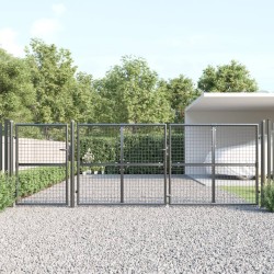 vidaXL Mesh-Gartentor Anthrazit 400x175 cm Verzinkter Stahl
