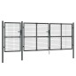 vidaXL Mesh-Gartentor Anthrazit 400x175 cm Verzinkter Stahl vidaXL Mesh-Gartentor Anthrazit 400x175 cm Verzinkter Stahl