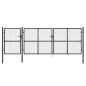 vidaXL Mesh-Gartentor Anthrazit 400x175 cm Verzinkter Stahl vidaXL Mesh-Gartentor Anthrazit 400x175 cm Verzinkter Stahl