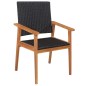 vidaXL 5-tlg. Garten-Essgruppe Poly Rattan Schwarz und Braun vidaXL 5-tlg. Garten-Essgruppe Poly Rattan Schwarz und Braun