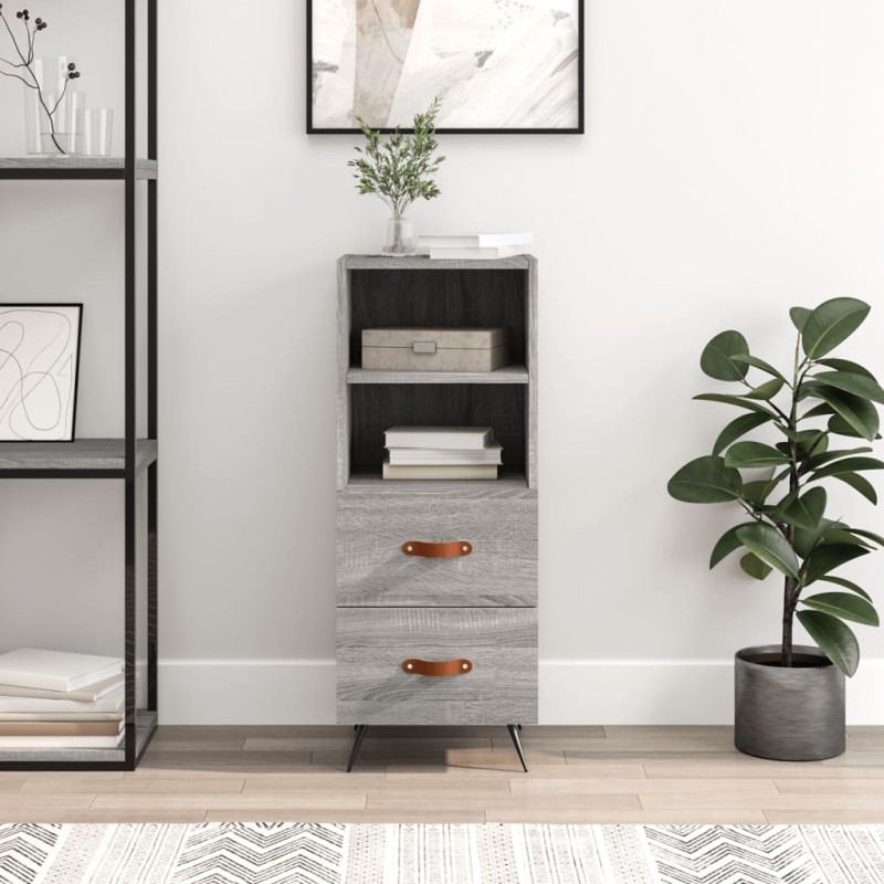 vidaXL Sideboard Grau Sonoma 34,5x34x90 cm Holzwerkstoff vidaXL Sideboard Grau Sonoma 34,5x34x90 cm Holzwerkstoff
