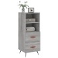 vidaXL Sideboard Grau Sonoma 34,5x34x90 cm Holzwerkstoff vidaXL Sideboard Grau Sonoma 34,5x34x90 cm Holzwerkstoff