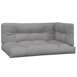 vidaXL Palettenkissen 3-tlg. Grau Stoff