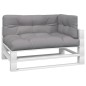 vidaXL Palettenkissen 3-tlg. Grau Stoff vidaXL Palettenkissen 3-tlg. Grau Stoff