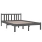 vidaXL Massivholzbett Grau 120x190 cm vidaXL Massivholzbett Grau 120x190 cm