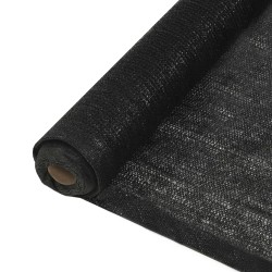 vidaXL Sichtschutznetz HDPE 1,5x10 m Schwarz 150 g/m²
