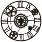 vidaXL Wanduhr Braun 80 cm Metall vidaXL Wanduhr Braun 80 cm Metall
