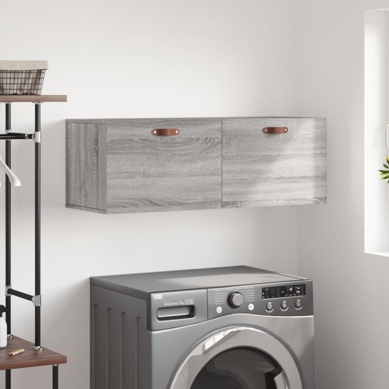 vidaXL Wandschrank Grau Sonoma 100x36,5x35 cm Holzwerkstoff vidaXL Wandschrank Grau Sonoma 100x36,5x35 cm Holzwerkstoff