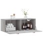 vidaXL Wandschrank Grau Sonoma 100x36,5x35 cm Holzwerkstoff vidaXL Wandschrank Grau Sonoma 100x36,5x35 cm Holzwerkstoff
