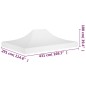 vidaXL Partyzelt-Dach 4,5x3 m Weiß 270 g/m² vidaXL Partyzelt-Dach 4,5x3 m Weiß 270 g/m²