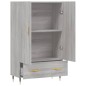 vidaXL Highboard Grau Sonoma 69,5x31x115 cm Holzwerkstoff vidaXL Highboard Grau Sonoma 69,5x31x115 cm Holzwerkstoff