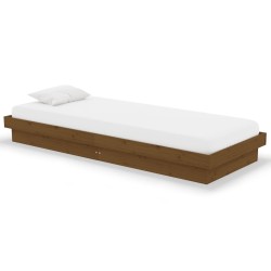 vidaXL Massivholzbett Honigbraun 75x190 cm
