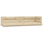 Palettenkissen 5-tlg. Beige Stoff Palettenkissen 5-tlg. Beige Stoff