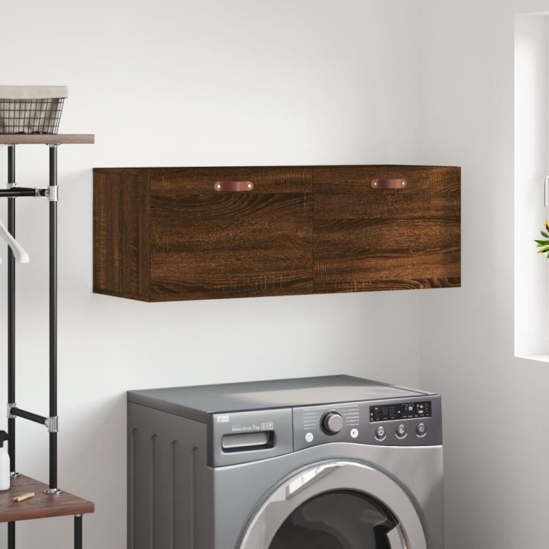 vidaXL Wandschrank Braun Eichen-Optik 100x36,5x35 cm Holzwerkstoff vidaXL Wandschrank Braun Eichen-Optik 100x36,5x35 cm Holzwerkstoff