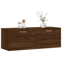 vidaXL Wandschrank Braun Eichen-Optik 100x36,5x35 cm Holzwerkstoff