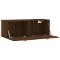 vidaXL Wandschrank Braun Eichen-Optik 100x36,5x35 cm Holzwerkstoff vidaXL Wandschrank Braun Eichen-Optik 100x36,5x35 cm Holzwerkstoff